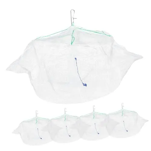 Produktbild: Supvox Wiederverwendbares Fischernetz 5er-Set Garnelenfangnetz Fischteichnetz Kinder-angelkorb Aus Eisenpolyester