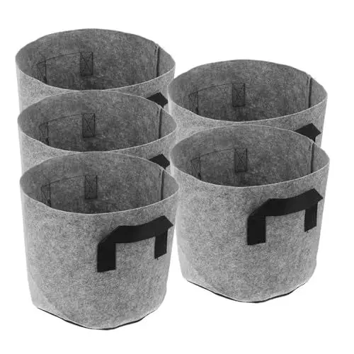 Produktbild: Supvox 5St Pflanzenanbaubeutel Gemüsebeutel Gemüsesack gartenwerkzeuge Gemüseanbau Taschen pflanzenpflege Hängender Pflanzgefäßhalter Gartentöpfe wachsender Kartoffelsack Vlies Grey