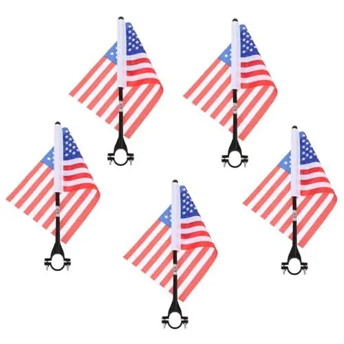 Produktbild: Supvox 5er-pack Fahrrad-flaggenmast Sicherheitsflagge Für Den Lenker Dekorative Outdoor-fahrradflagge Dekoration