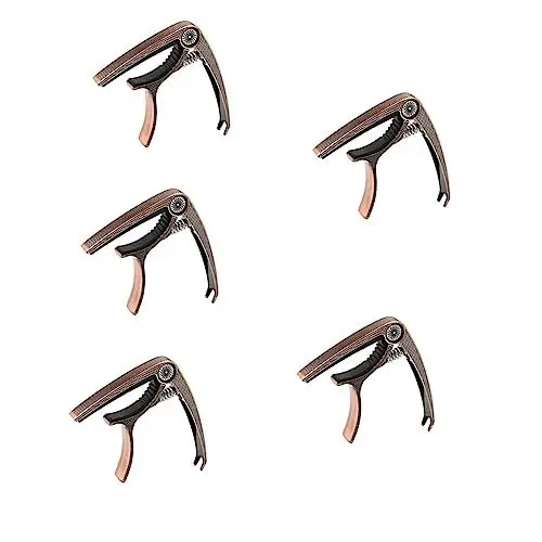 Produktbild: Supvox 5-teilige Ukulelen-capodaster-klemme Für Gitarre Gitarren-capodaster-klemme Aus Metall Für Akustik- Und E-gitarren Leicht Einfach Einzustellen Robustes Material 3