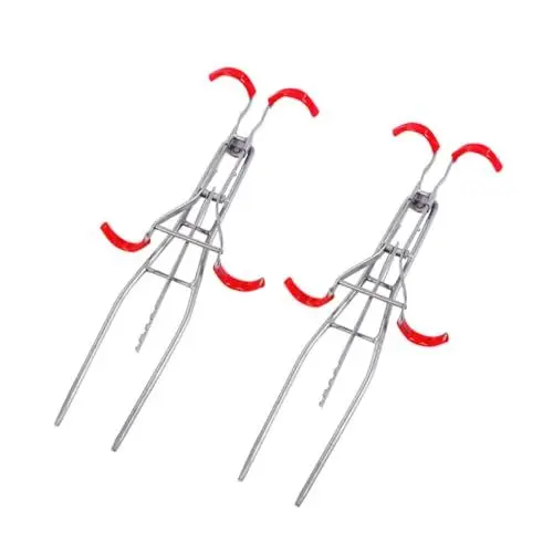 Produktbild: Supvox 6 Stk -stangen-angel-halterung Angelausrüstung Gerät Doppelstangenhalter Angelrutenhalter Angelzubehör Angelrutenständer Universelle Angelunterstützung Metall Silber Silver