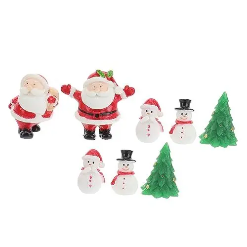 Produktbild: Supvox 8St weihnachtsschmuck für den Haushalt Kinderanzug Weihnachtsmikrolandschaft Weihnachts Figuren weihnachtsfigur Spielzeug Christbaumschmuck Weihnachtsschmuck aus Harz Weihnachten