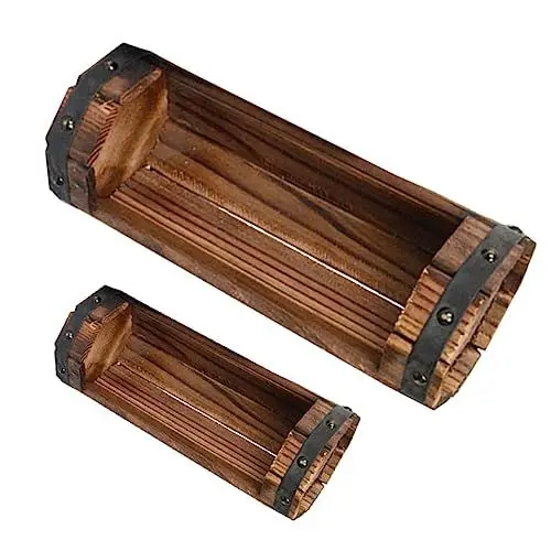 Produktbild: Supvox 2pcs Set Halb Garten Pflanzer Vintage Rustikalen Blumentopf Pflanzer Box Für Outdoor-