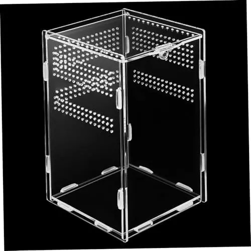Produktbild: Supvox Reptiliengehege Stabheuschrecken-lebensraumbox 12x12x20 Spinnenterrarium Einfach Zu Installierende Acryl-reptilienzuchtbox