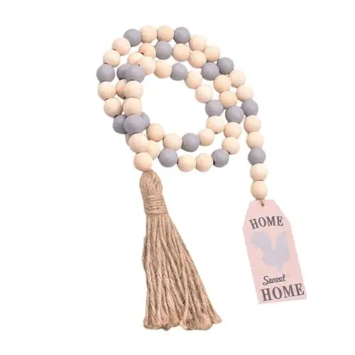 Produktbild: Supvox Charm Aus Garnperlen Beute Süße Girlande Aufhänger Perlen Tablett Girlande Aus Bauernperlen Rote Lametta-Girlande Quastengirlande Rattan Girlanden Ernte Stand Ballonbogen-kit Holz