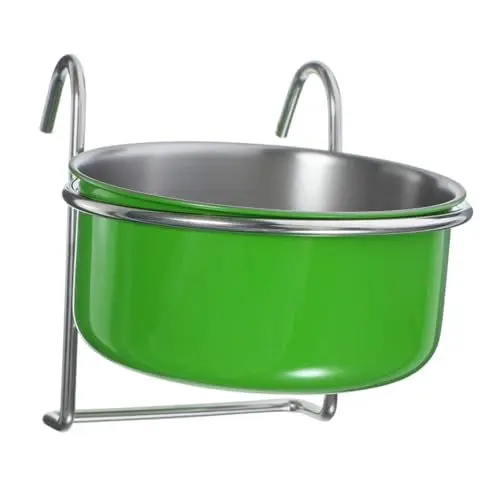Produktbild: Supvox Futternapf für Papageien Vogelfutter Spender Vogelfutter Schüssel Vogelfutter Schale für Haustiere Vogel Wasserhalter Fressnapf für Nymphensittiche Rostfreier Stahl Green