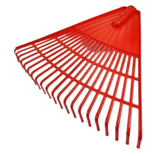 Produktbild: Supvox Grasrechen Gartenbodenrechen Rechen Für Rasenflächen, Laubharken Für Blätter Strauchrechenkopf Laubharke Aus Kunststoff Klappbarer Laubrechen Plastik Getreiderechen Rot Draussen