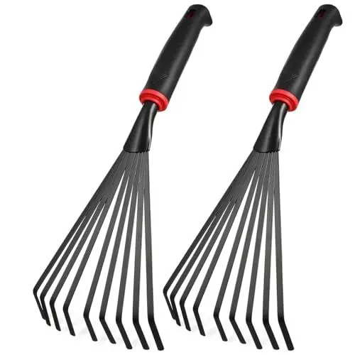 Produktbild: Supvox Handrechen 2 Gartenarbeit Handstrauchrechen Laubharken Kurzstielrechen Lockerung Rechen Für Gartenarbeit Kultivierung Lockerung Von Bodenwerkzeugen