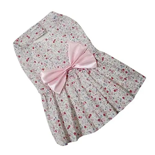 Produktbild: Supvox Outfits für Hunde mit Schleife Haustierkleid Blumenrock Atmungsaktive Outdoor-Kleidung für Hunde