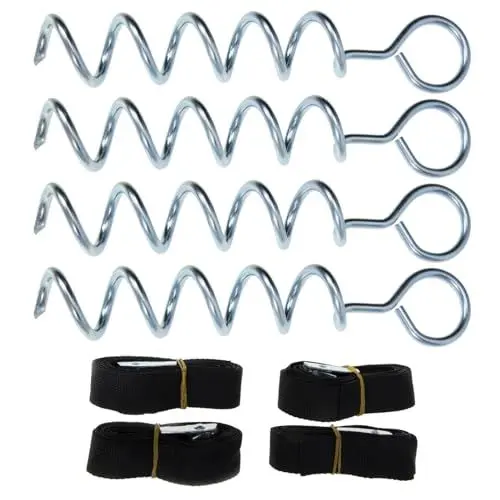 Produktbild: Supvox Hund Pfähle 1 Satz Swing Anti-Fall-zubehör Tür Anti-hundegebell-gerät Puzzle Kette Wicklung Schnauze Bewehrung Gürtel Automatisch Bodenanker Tor Stangen Im Freien Trampolinpfähle Kabel Stahl