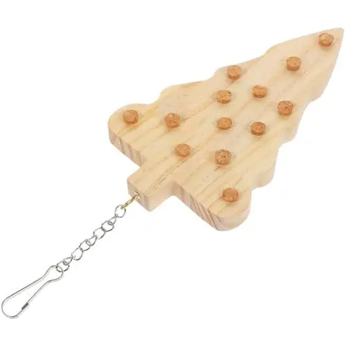 Produktbild: Supvox Hängendes Vogelspielzeug für Papageien Kauspielzeug Aus Holz Weihnachtsbaum Sicher für Vögel Lustige Spielzeit für Vögel