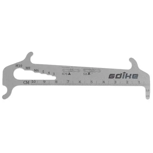 Produktbild: Supvox Kettenmess-Schnapplehre Bike Chain Tool Fahrradkettenmesslehre Kettenverschleißprüfer Kettenverschleißtest die Fahrradkettenwerkzeug Fahrradketten-Lineale Aluminiumlegierung