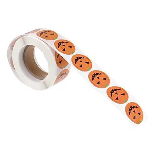 Produktbild: Supvox Kreative Halloween Kürbisaufkleber Selbstklebende Gruselige Grimassen Sticker Für Party Dekoration Und Geschenkverpackung Für Halloween Feiern