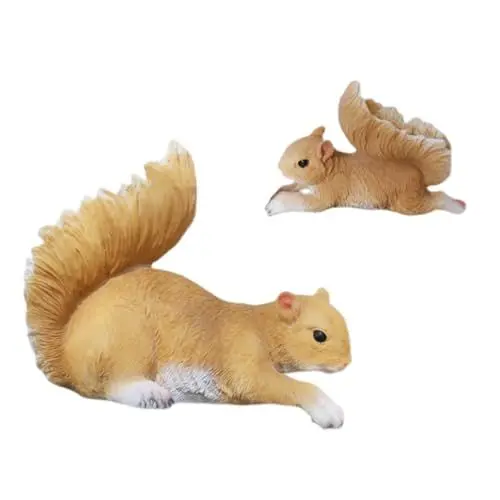 Produktbild: Supvox Krippenschmuck Ornament 1 Satz Eichhörnchen-verzierung Weihnachtsdeko Miniatur Naturharz Eltern-Kind Puppe Gartenverzierung Krippendekoration