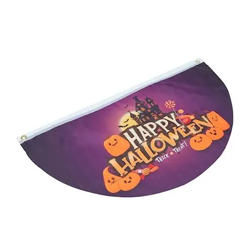 Produktbild: Supvox Fächerförmige Halloween-flagge Aus Polyester 45 X 90 Cm Dekorative Hofflagge für Die Halloween-feier