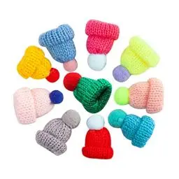 Produktbild: Supvox Mini-Strickmütze des Weihnachten 10pcs diy Handwerkswollgarn-Minihüte für die Puppenhutschmucksachen die Zusatz bilden
