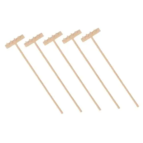 Produktbild: Supvox Miniatur Rechen 5 Stück Für Zen Garten Tragbare Tischrechen Für Sandkasten Elegantes Gartenwerkzeug Für Kreative Gestaltungen Für Teezermonien Und Dekorationen Materialien