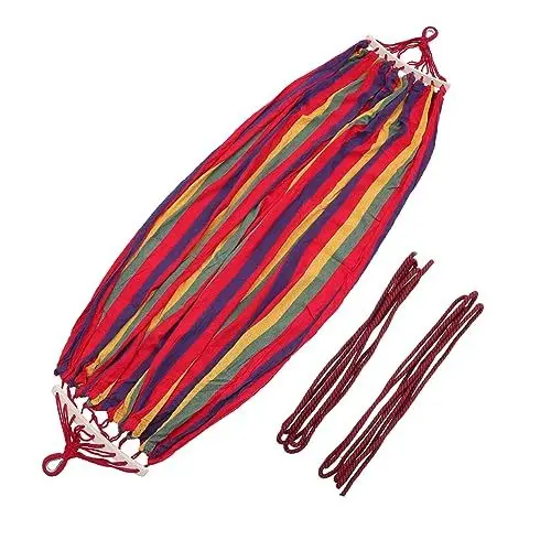 Produktbild: Supvox Garden Widened Canvas Hammock Tragbare Outdoor-hängematte Mit Dickem Für Camping Und Leicht Zu Transportieren Aufbewahrungssack Für Natur