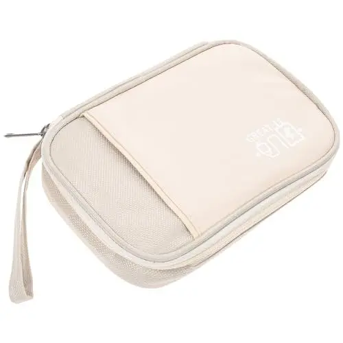 Produktbild: Supvox Reisekabel-Organizer Elektronikzubehör Kabeltasche Ladegerät Telefon Kopfhörer Beige