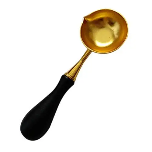 Produktbild: Supvox Siegellack-Löffel-Weinlese-Schwarz-Griff-Bequeme Wachs-Dichtungs-Feuer-Farben-Löffel