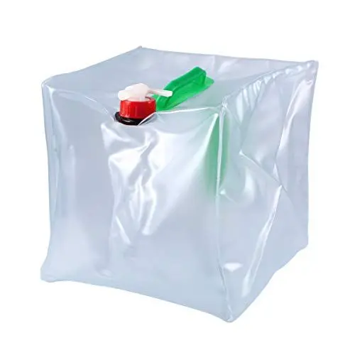 Produktbild: Supvox Wasserbehälter Faltbar Aus Robustem Pvc Mit Ein- Aus-hahn Und Griffen Für Outdoor Camping Garten Reisen Platzsparend