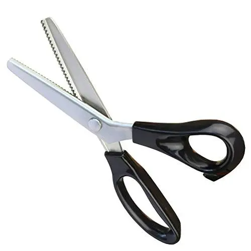 Produktbild: Supvox Zickzackschere Stoff, Professionelle Stoffschere Zickzack Edelstahl Schneiderei Nähen Handwerk Schere (gezahnt, 3mm)