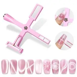Produktbild: SUPWEE 5 in 1 Nail Magnet Tool, Rosa Cat Eye Magnet für Nägel Multifunktions Magnetstift DIY Magic 3D Magnet Stick Pen Set Nail Art Magnet Stick für Nail Art DIY-Zubehör