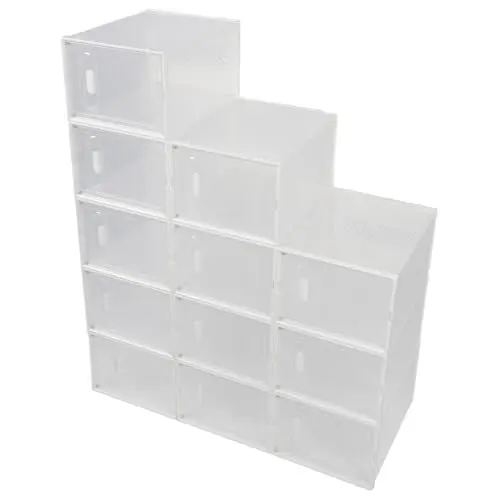 Produktbild: SUPYINI Durchsichtige, Stapelbare Schuh-Organizer-Vitrinen, Mehrschichtige Aufbewahrungsboxen aus Kunststoff für Schrank und Eingang