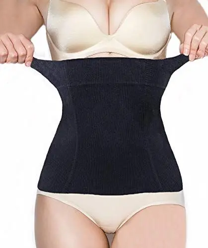 Produktbild: SURE YOU LIKE Damen Taille Trainer Cincher Korsett Tailenmieder Body Shape Bauchweg Gürtel, Schwarz, XL/XXL, 38-40