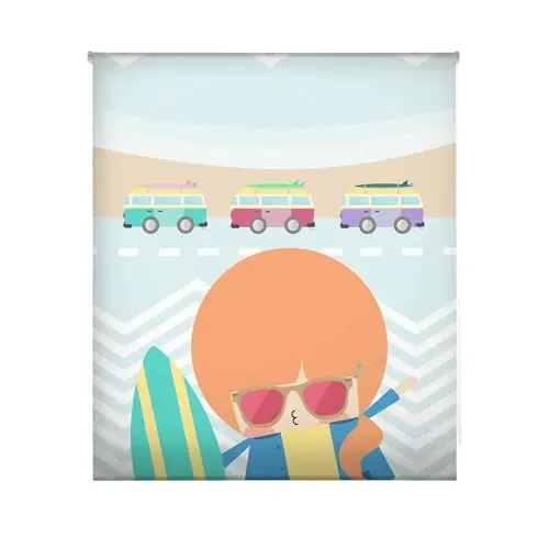 Produktbild: Surf Time Rollo Mehrfarbig, 110 x 180 cm, 100% Polyester, Qualität