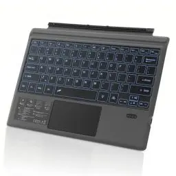 Produktbild: Surface Pro Type Cover-Tastatur, 7-Farben-Hintergrundbeleuchtung, USB-C, Wiederaufladbar, Schwarze Kabellose Tastatur mit Touchpad, Tastatur for Surface Pro3/4/5/6/7/7plus