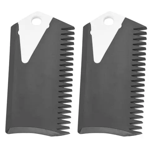 Produktbild: Surfbrettwachs, Wachsschaber Surfwachs mit 2 Stück PVC Schwarz für Surfbrett Skaeboard