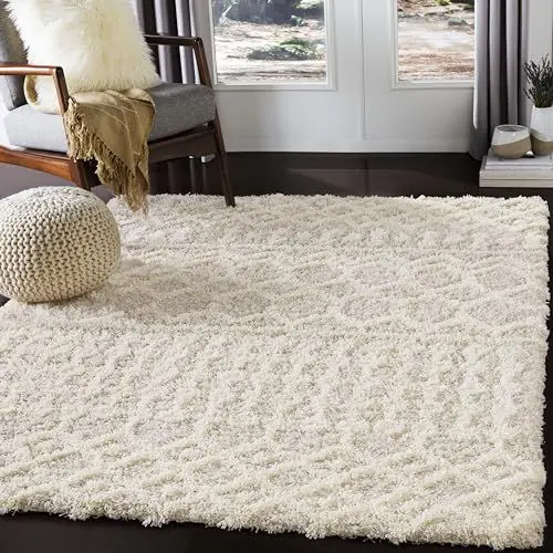 Produktbild: Livabliss Dubai Shaggy Berber Teppich - Flauschiger Teppich für Wohnzimmer, Esszimmer, Schlafzimmer, Langflor Hochflor Teppich flauschig - Teppich groß 160x220 cm, Wohnzimmerteppich Creme, Hellbeige