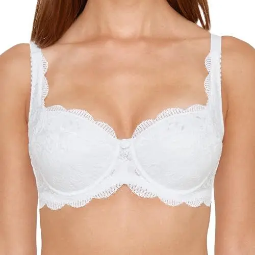 Produktbild: Susa Damen Wiesn-Zauber 8033 Balconette Dirndl-BH, weiß, 95F