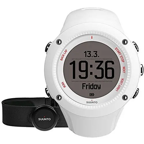 Produktbild: Suunto Unisex Ambit3 GPS-Uhr zum Laufen, 15 Std. Akkulaufzeit, Herzfrequenzmesser + Brustgurt, Wasserdicht bis 50 m, weiß, SS021259000
