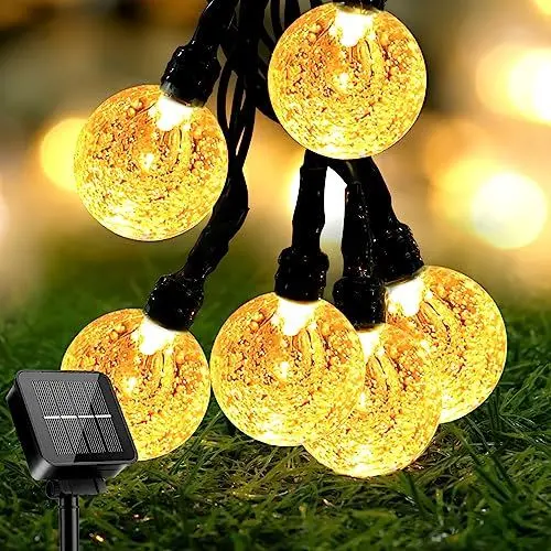 Produktbild: SUWITU Solar Lichterkette Aussen, 8 Meter 50 LED Lichterkette Außen Solar mit 8 Modi und Timer Wetterfest Outdoor Solarlichterkette Strom für Garten, Balkon, Terrasse, Bäume, Hochzeiten