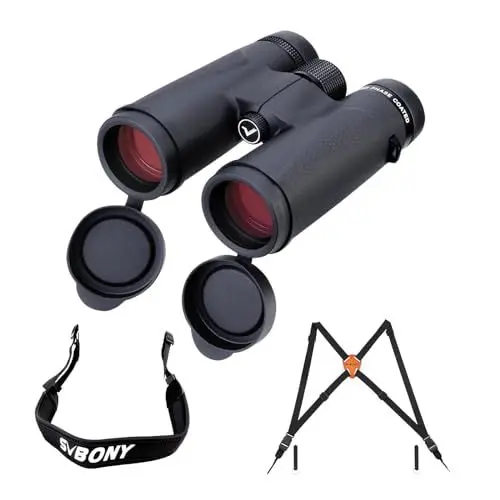 Produktbild: Svbony SV202 Fernglas für Erwachsene, hohe Leistung, 10 x 42, BAK4 Dachprismen, ED-Glas, FMC-Objektiv, mit Gurtband, wasserdicht, beschlagsicher, Fernglas für Fernbeobachtung, Wildtier-Sekenery