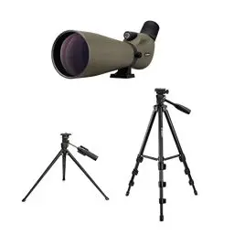 Produktbild: Svbony SV401 Spektiv mit Doppel Stativ, HD 20-60X80 Wasserdichtes Abgewinkeltes Okular Porro Prisma FMC OptikMonokular Spektiv Fernrohr für Sportschützen Zielschießen, Vogelbeobachtung