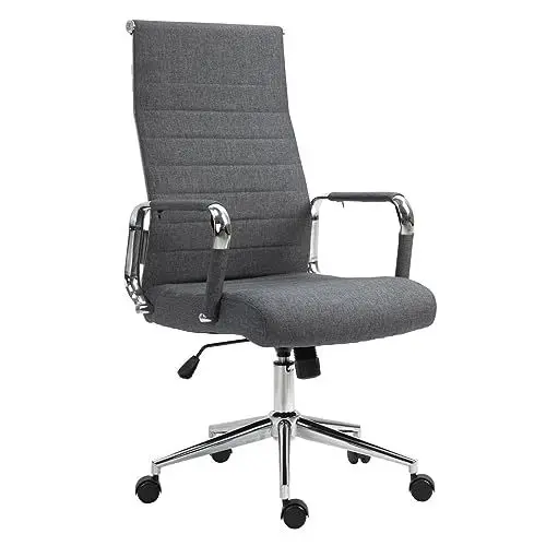 Produktbild: SVITA Elegance Comfort Bürostuhl Stoff dunkelgrau Schreibtischstuhl Drehstuhl