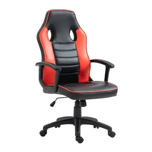 Produktbild: SVITA Kinder Gaming Stuhl Racing Chair Ergonomischer PC-Stuhl Höhenverstellbar Hohe Rückenlehne Teenager Schwarz/Rot