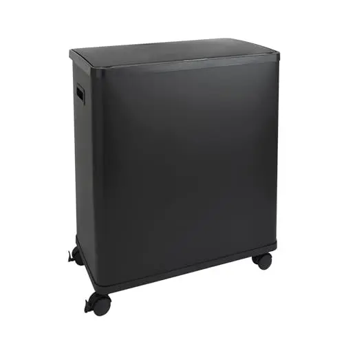Produktbild: SVITA SR2X30 Sensormülleimer Abfalleimer Kücheneimer Mülltrennsystem 2 Fächer 60l freistehend automatisch inkl. Inneneimer Räder Schwarz