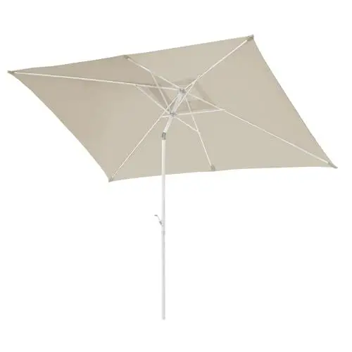 Produktbild: SVITA Sonnenschirm 3x2m Balkonschirm rechteckig mit Sonnenschutz Matt Beige/Weiß