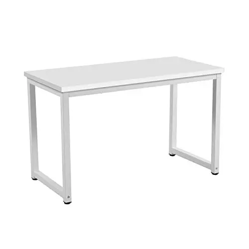 Produktbild: SVITA Uni Schreibtisch Schminktisch Bürotisch Computertisch Metall-Beine Indoor Weiß