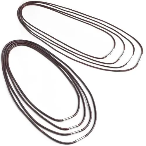 Produktbild: Svitzoot 8 Stück Lederband Halskette leder Halskette Braun 2mm/ 3mm Damen Herren Kunstleder Halskette Braun