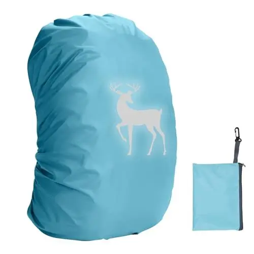 Produktbild: Svitzoot Regenschutz für Rucksack Kinder Regenschutz Schulranzen 25-35L Regenschutzhülle Wasserdicht Staubdicht mit Reflektorstreifen für Jungen Mädchen Blau