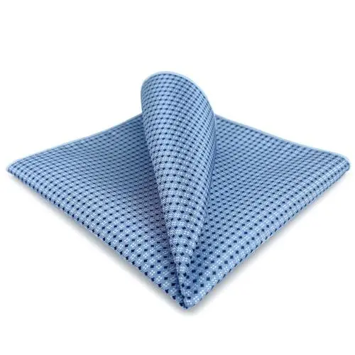 Produktbild: S&W SHLAX&WING Blau Punkte Dotty Men Herren Einstecktücher Seide For Geschäftsanzug