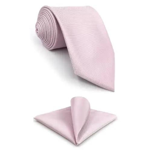 Produktbild: S&W SHLAX&WING Herren Krawatte Solid Rosa Dünne Hochzeit Party Seide