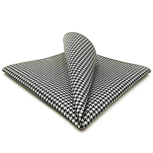 Produktbild: S&W SHLAX&WING Men Herren Einstecktücher 32cm Schwarz Weiß Houndstooth