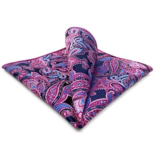 Produktbild: S&W SHLAX&WING Men Herren Einstecktücher Navy Violett Rosa Hochzeit