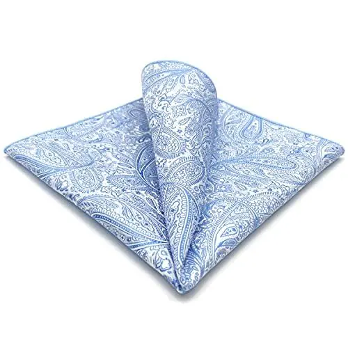 Produktbild: S&W SHLAX&WING Paisley Blau Herren Einstecktücher for Suit Jacket Gift